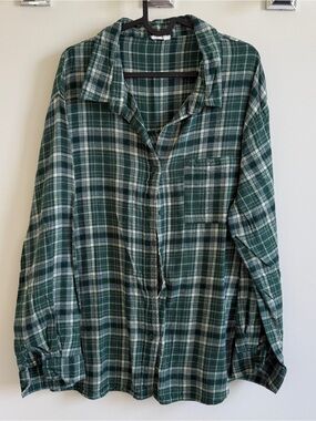 Cotton On green flannel button down